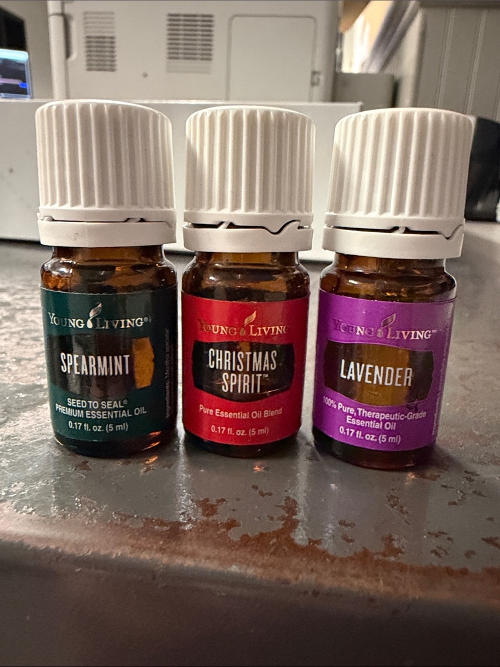 Young Living Essential Oils Bundle – Lavender, Spearmint & Christmas Spirit 5mL
